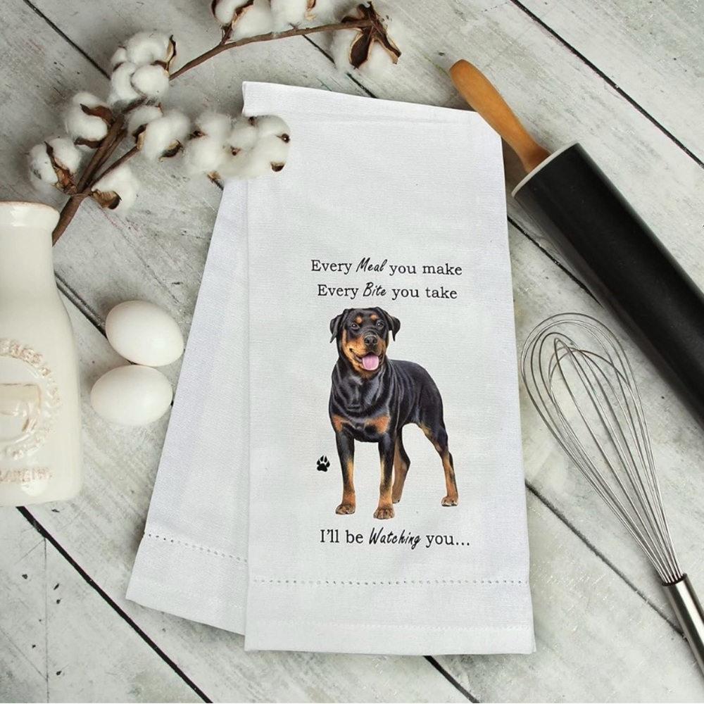 E&S Pets Rottweiler Kitchen Tea Towel I’ll Be Watching You
